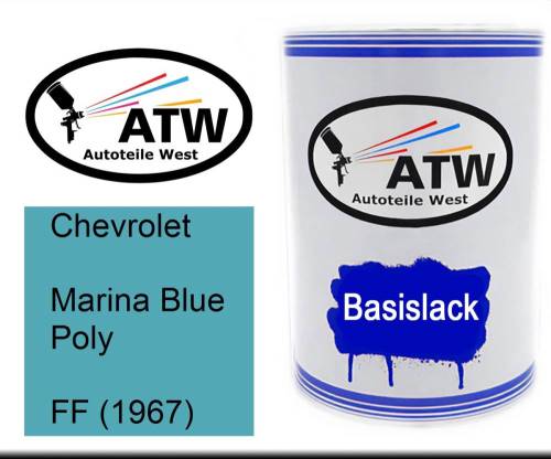 Chevrolet, Marina Blue Poly, FF (1967): 500ml Lackdose, von ATW Autoteile West.